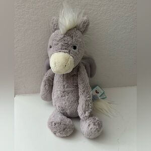 Authentic NWT Jellycat BASHFUL PEGASUS Medium 12" Retired Rare ONLY ONE Animal